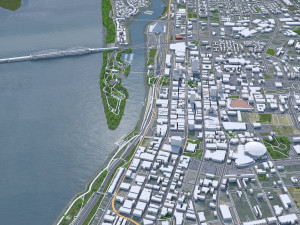 Memphis city Tennessee USA 90km 3D मॉडल