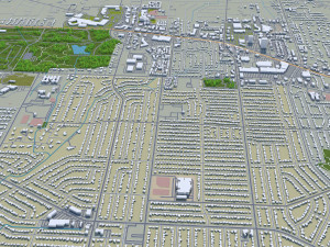Memphis city Tennessee USA 90km 3D मॉडल