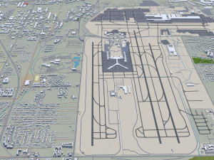 Memphis city Tennessee USA 90km 3D मॉडल
