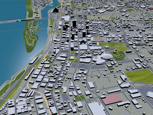 Memphis city Tennessee USA 90km 3D मॉडल