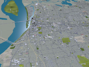 Memphis city Tennessee USA 90km 3D मॉडल