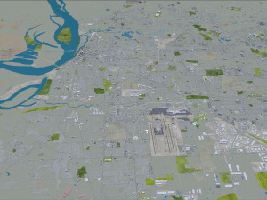Memphis city Tennessee USA 90km 3D मॉडल
