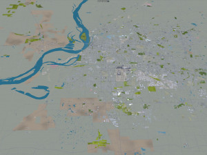 Memphis city Tennessee USA 90km 3D मॉडल