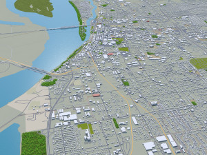 Memphis city Tennessee USA 90km 3D मॉडल