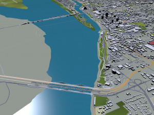 Memphis city Tennessee USA 90km 3D मॉडल