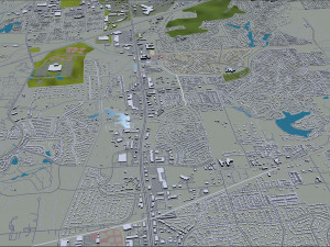 Memphis city Tennessee USA 90km 3D मॉडल