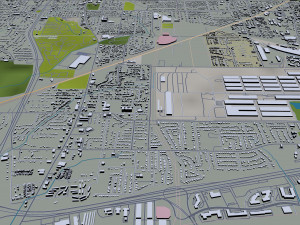 Memphis city Tennessee USA 90km 3D मॉडल