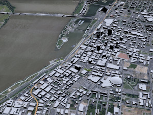 Memphis city Tennessee USA 90km 3D मॉडल