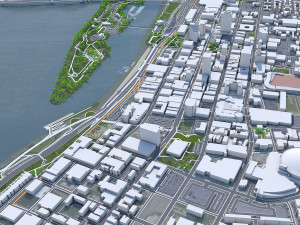 Memphis city Tennessee USA 90km 3D मॉडल
