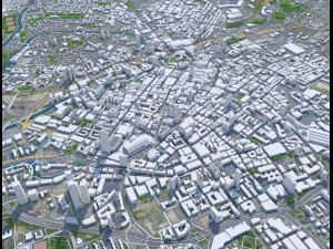 Manchester city UK 60km Modello 3D