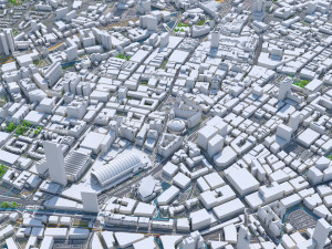 Manchester city UK 60km Modello 3D
