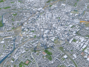 Manchester city UK 60km Modello 3D