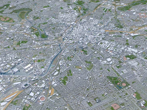 Manchester city UK 60km 3D Model