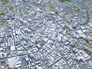 Manchester city UK 60km Modello 3D
