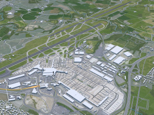 Manchester city UK 60km Modello 3D