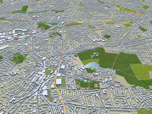 Manchester city UK 60km Modello 3D