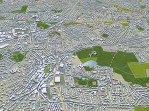Manchester city UK 60km 3D Model