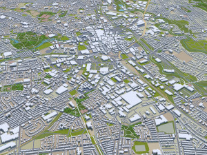 Manchester city UK 60km Modello 3D
