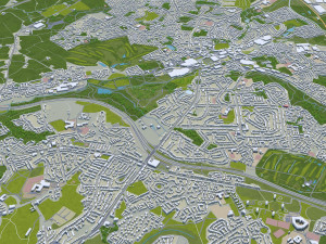 Manchester city UK 60km Modello 3D