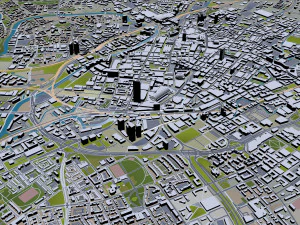 Manchester city UK 60km 3D Model