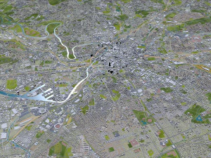 Manchester city UK 60km 3D Model