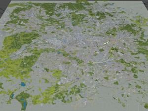 Manchester city UK 60km Modello 3D