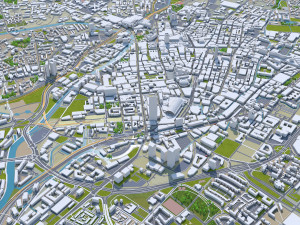 Manchester city UK 60km Modello 3D
