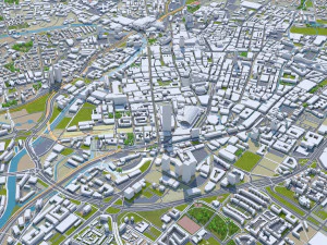 Manchester city UK 60km 3D Model