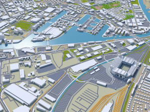 Manchester city UK 60km Modello 3D