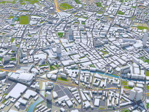 Manchester city UK 60km Modello 3D