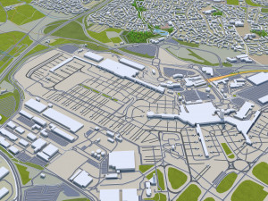 Manchester city UK 60km Modello 3D
