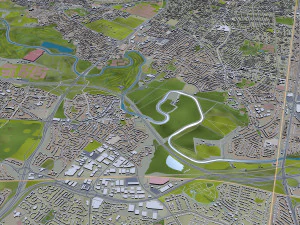 Manchester city UK 60km 3D Model