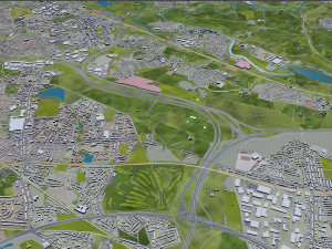 Manchester city UK 60km Modello 3D