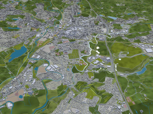 Manchester city UK 60km Modello 3D
