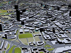 Manchester city UK 60km Modello 3D