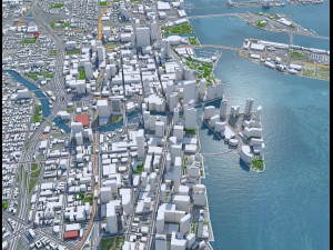 Miami city Florida USA 40km Modello 3D
