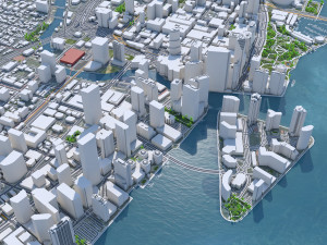 Miami city Florida USA 40km Modello 3D