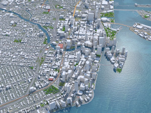 Miami city Florida USA 40km Modello 3D