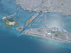 Miami city Florida USA 40km Modello 3D