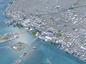 Miami city Florida USA 40km Modello 3D