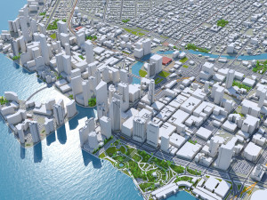 Miami city Florida USA 40km Modello 3D