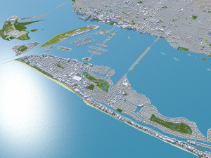 Miami city Florida USA 40km Modello 3D