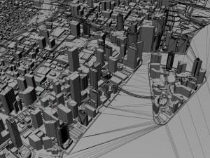 Miami city Florida USA 40km Modello 3D
