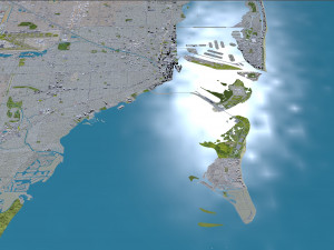 Miami city Florida USA 40km Modello 3D