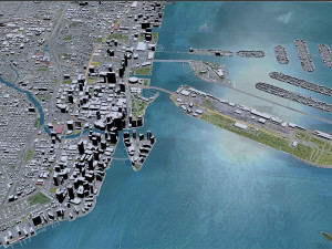 Miami city Florida USA 40km Modello 3D