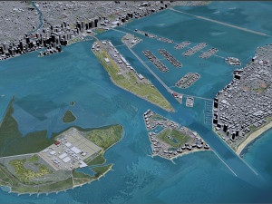 Miami city Florida USA 40km Modello 3D