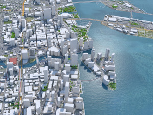 Miami city Florida USA 40km Modello 3D
