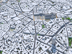 Milan city Italy 50km 3D Model