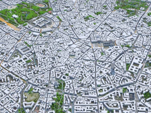 Milan city Italy 50km 3D Model