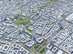 Milan city Italy 50km Modelo 3D